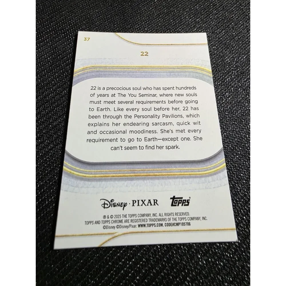 2025 Disney Topps Chrome - Yellow Mini Diamond Refractor 22 #37